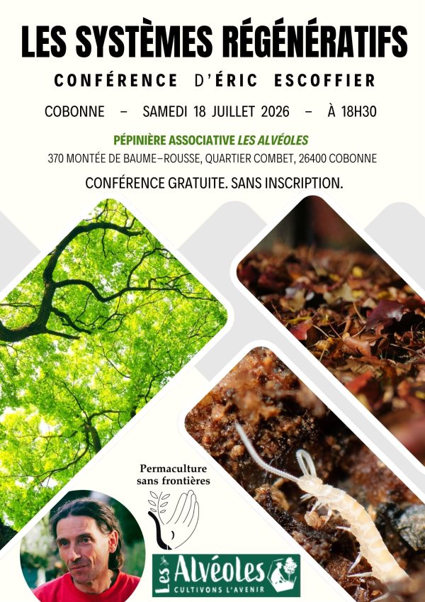 Visuel - Conférence Les Alvéoles, Cobonne, Drôme